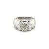 Bague pour homme en platine avec diamant de laboratoire de 4 carats, taille octogonale, serti clos