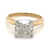 4 Carat Radiant Cut Lab Grown Diamond in 2-Tone Ring