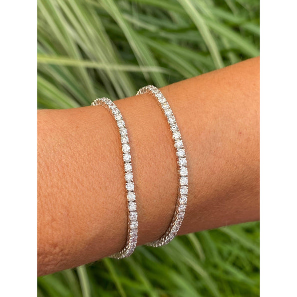 Bracelet tennis en diamant taille ronde 4 ct TW, serti en platine