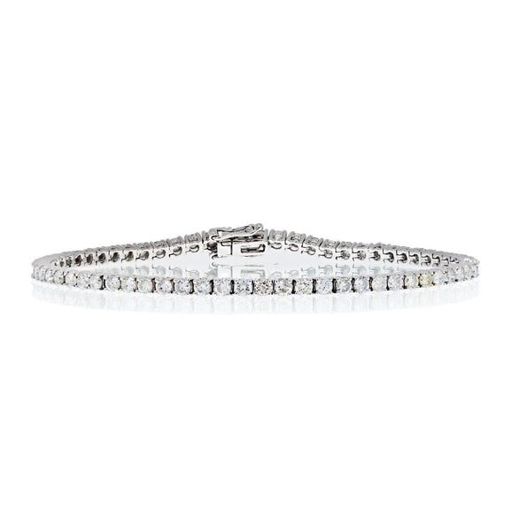 4 carats TW Bracelet tennis en diamants taille ronde, monture en platine