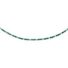 4.26 Carat Emerald and Diamond Tennis 4 Prong Bracelet In 14K Gold