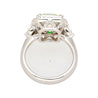4.26 Carat Radiant Cut Fancy Yellowish Green SI1 Clarity Diamond Ring
