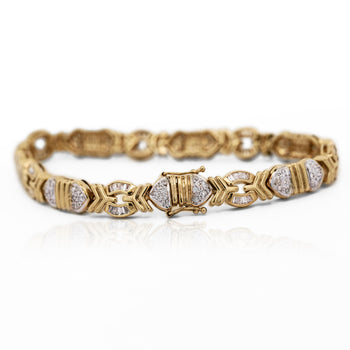 4.6 Carat Diamond Multi-Shape Link 18K Gold Unisex Bracelet – Assay Jewelers