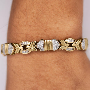 4.6 Carat Diamond Multi-Shape Link 18K Gold Unisex Bracelet – Assay Jewelers