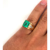 4.60 Carat Natural Colombian Emerald & Diamond 14K Gold Unisex Ring