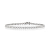 5,75 carats Bracelet tennis en diamant rond naturel à 3 griffes en or blanc 18 carats