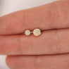 5mm Frosted Matte Round Screw Back 14K Gold Stud Earrings