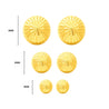 5mm Half Sphere Ball 14K Gold Diamond Cut Studs