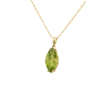 Collana Pendant con peridoto da 6,88 carati in oro giallo 14K e catena a corda – Assay Jewelers