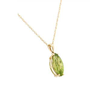 Collana Pendant con peridoto da 6,88 carati in oro giallo 14K e catena a corda – Assay Jewelers