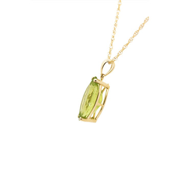 Collana Pendant con peridoto da 6,88 carati in oro giallo 14K e catena a corda – Assay Jewelers