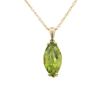 Collana Pendant con peridoto da 6,88 carati in oro giallo 14K e catena a corda – Assay Jewelers