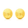 6mm Half Ball Sphere 14K Gold Diamond Cut Studs