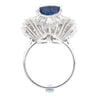 7.7 Carat No-Heat Blue Sapphire and Diamond Ring Convertible to Pendant