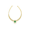 8.12 Carat Colombian Emerald & Diamond Chandelier Regal Choker Necklace