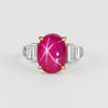 8.76 Carat Burma No Heat Star Ruby and Diamond Platinum Ring