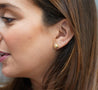 8mm Half Sphere Ball 14K Gold Diamond Cut Studs
