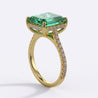 AGL Cert. 4.45 Carat Vivid Green Colombian Emerald Ring in 18K Gold
