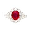 AGL-zertifizierter 1,76 Karat Burma-Rubin Pigeon’s Blood Red unbehandelt Klassischer Burma-Rubin Ring