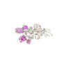 AGL Certified No Heat Ceylon Pink Sapphire and Diamond Platinum Floral Brooch