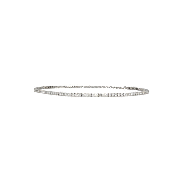 Adjustable 5 Carat Lab Grown Diamond Tennis Choker Necklace