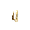 Ancient Greek Coin & Round Cut Diamond Bezel Set in 22K Yellow Gold Earrings