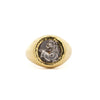 Antiker griechischer Löwe Hemidrachme 400 v. Chr. gehämmert 20K Gold Herren Ring