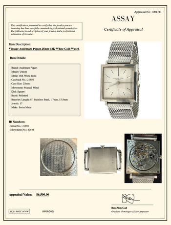 Antique Audemars Piguet Watch 21650 Square Ultra Thin in 18K – Assay Jewelers