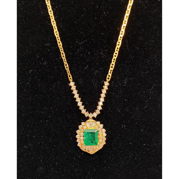 アールデコ調 天然1.33カラット エメラルド Pendant、18Kソリッドゴールド – Assay Jewelers