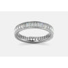 Assay Channel Smaragdschliff Diamant-Ewigkeitsband Ring 14K Weißgold