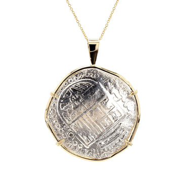Atocha Shipwreck 8 Reale Coin 14K Gold Bezel Pendant Necklace – Assay Jewelers
