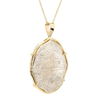 Atocha Shipwreck 8 Reale Coin 14K Gold Bezel Pendant Necklace – Assay Jewelers