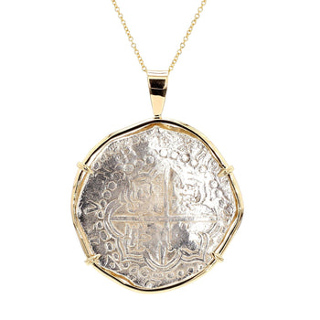 Atocha Shipwreck 8 Reale Coin 14K Gold Bezel Pendant Necklace – Assay Jewelers