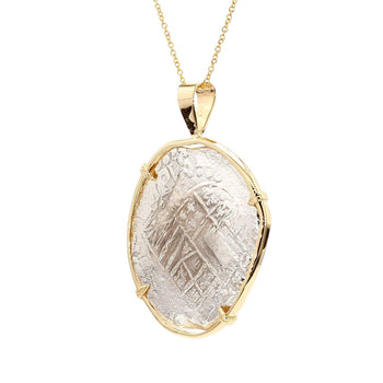 Atocha Shipwreck 8 Reale Coin Pendant 14K Gold Bezel Necklace – Assay Jewelers