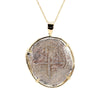 Atocha Shipwreck 8 Reale Coin Pendant 14K Gold Bezel Necklace