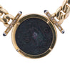 Authentic Constantine Roman Coin Bezel 18K Gold Cuban Chain Necklace