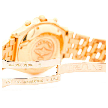 Breitling 18K Yellow Gold Chronomat Black Dial 1884 Ref. K13050.1 Watch Box & Papers – Assay Jewelers