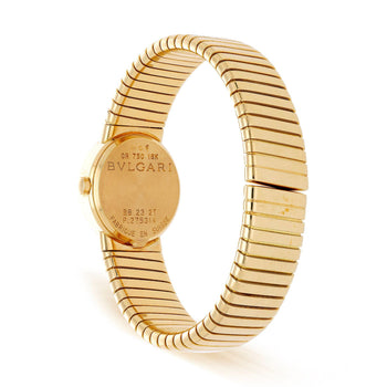 Bulgari Tubogas BB23 18K Yellow Gold Diamond Dial 26mm Ladies Watch Full Set – Assay Jewelers
