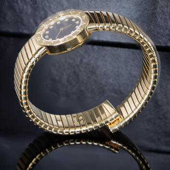 Bulgari Tubogas BB23 18K Yellow Gold Diamond Dial 26mm Ladies Watch Full Set – Assay Jewelers