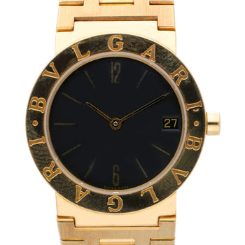 Bvlgari BB30 GD Black Dial 30mm 18K Gold Quartz Watch Box/Papers – Assay Jewelers