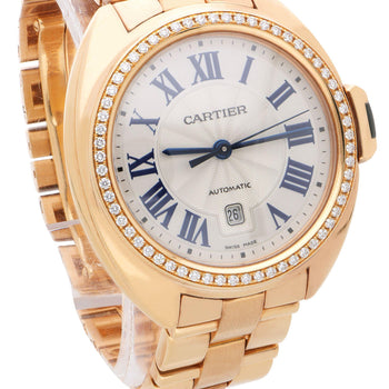 Cartier Clé de Cartier WJCL0003 Diamond Bezel 18K Rose Gold Watch Full Set – Assay Jewelers