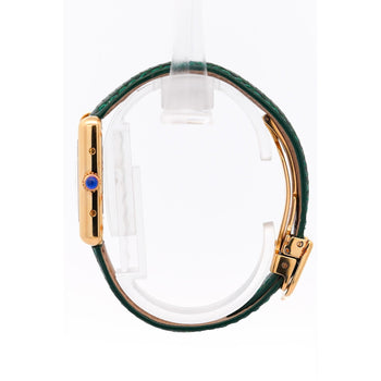 Cartier Must de Tank ref. 2415 Watch On Green/Black Leather With Box & Papers – Assay Jewelers