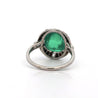 Cartier Signed Art Deco Colombian Emerald Onyx & Diamond Platinum Ring
