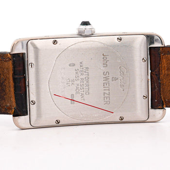 Cartier Tank Americaine 1741 White Gold Automatic Watch 20 Years Service Edition – Assay Jewelers