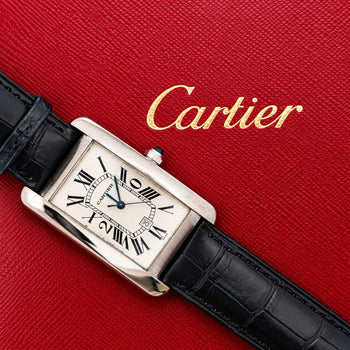 Cartier Tank Americaine 1741 White Gold Automatic Watch 20 Years Service Edition – Assay Jewelers
