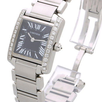 Cartier Tank Française W51026Q3 Diamond Black Dial Limited Edition Watch – Assay Jewelers