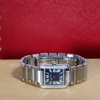 Cartier Tank Française W51026Q3 Diamond Black Dial Limited Edition Watch – Assay Jewelers