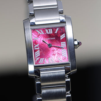 Cartier Tank Francaise W51030Q3 Raspberry Rose Dial Christmas Edition Watch – Assay Jewelers