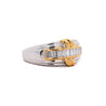 Channel Baguette Diamond Platinum 18K Gold Band Ring