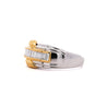 Channel Baguette Diamond Platinum 18K Gold Band Ring